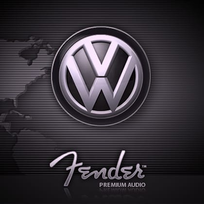 fender premium audio and VW logos on startup screen